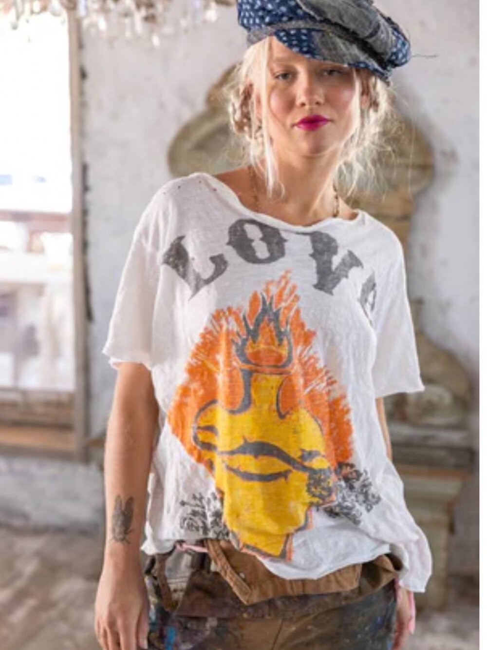 MAGNOLIA PEARL LOVE ON FIRE TEE